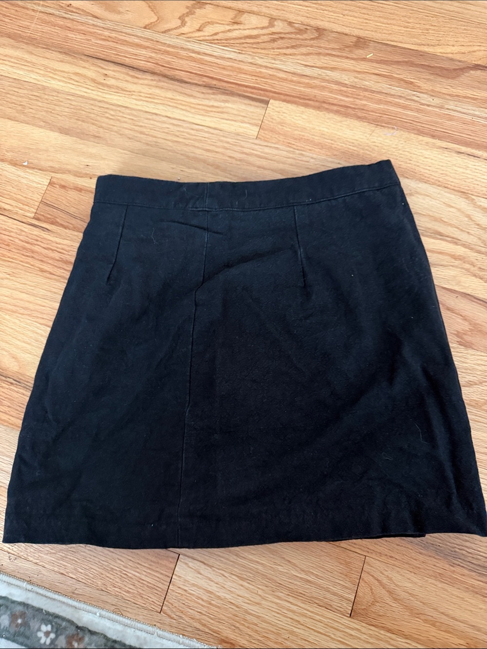 Classic Black Women's linen A-Line Skirt